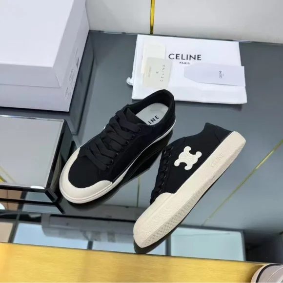 Celine Black and Cream Casual Sneakers - Picture 7 of 9